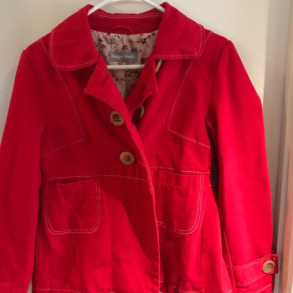 Jackets & Blazers - Red lightweight midi jacket